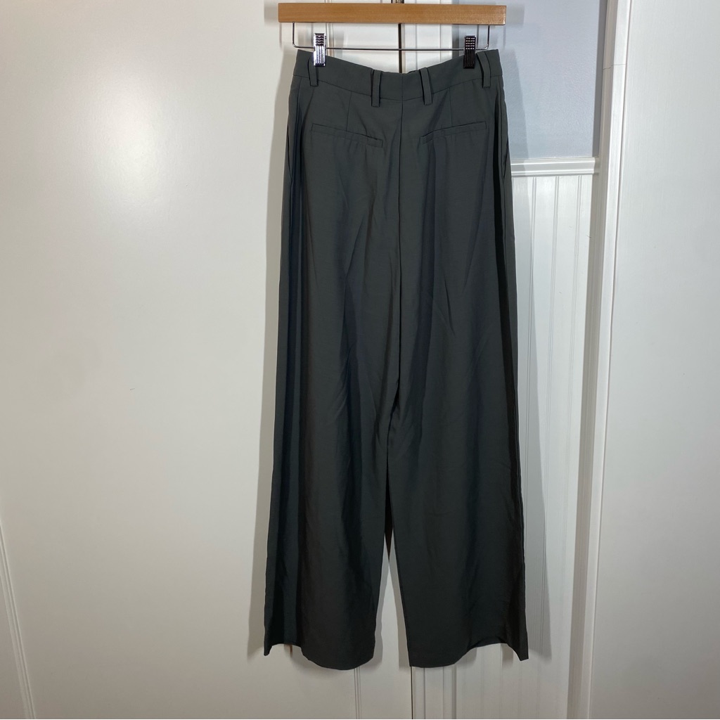 Beaufille Burnell Wide Leg High Rise Trousers Grey Women's Size 8 Career Office — image 4 of 8